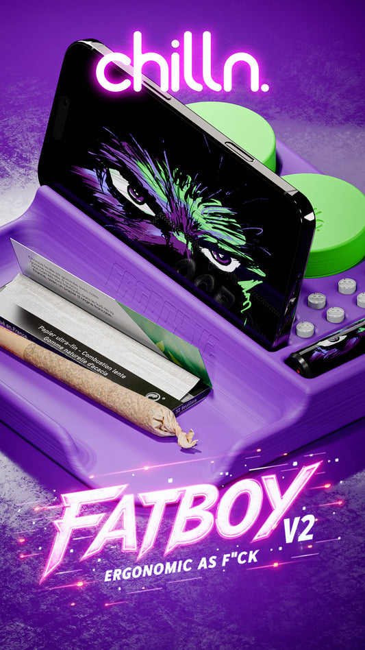 FATBOY 2 – 7-in-1 Rolling Tray & Stash Station - Compact. Upgraded. Ergonomic